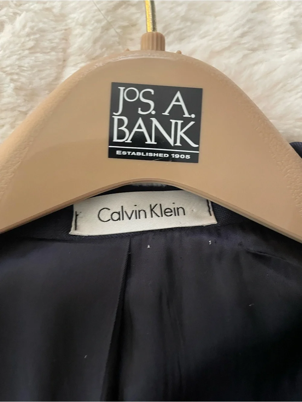 Calvin Klein Black Interior Blazer with Navy Label